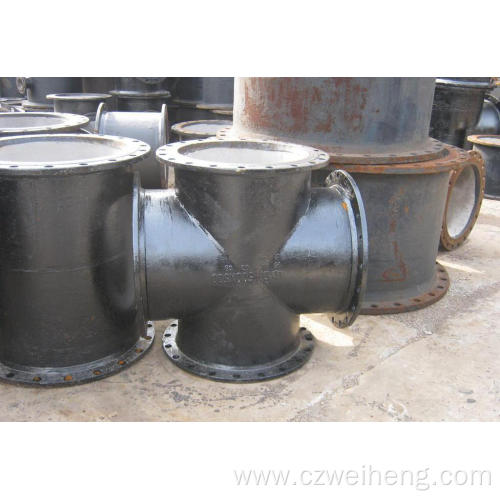 Sanitary stainless cross pipe steel fitting